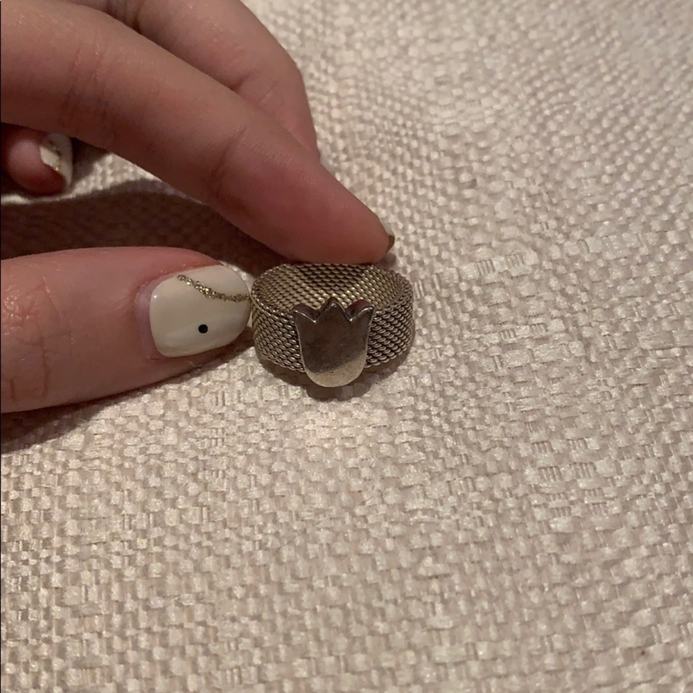 tous flower ring (silver) ✨